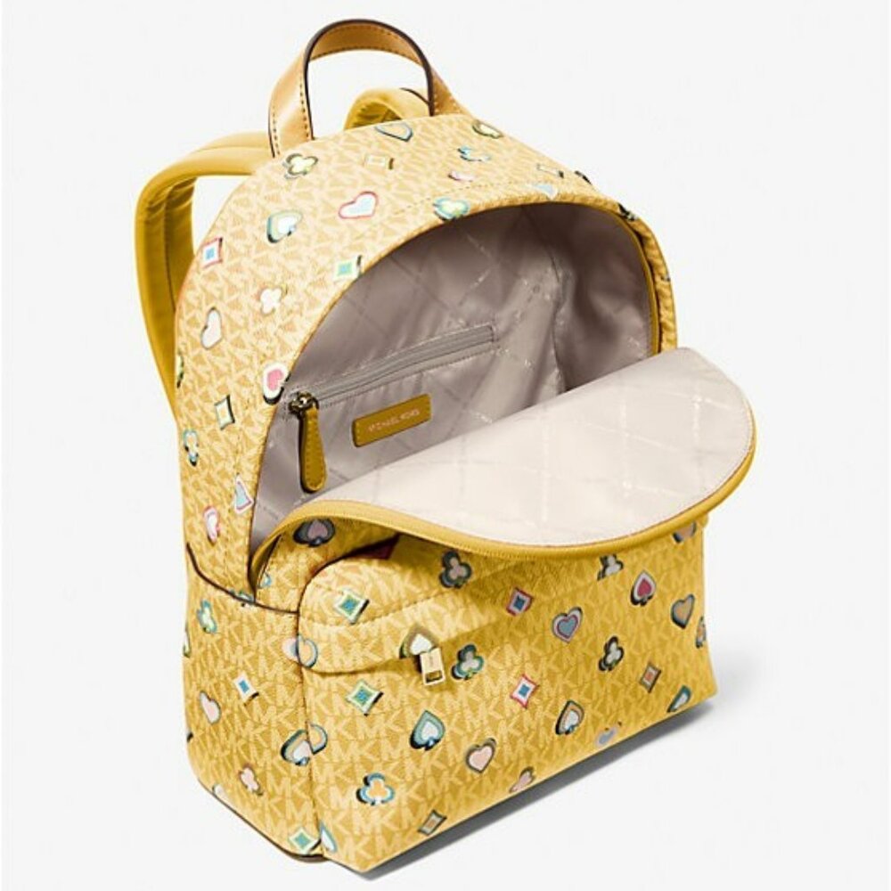Michael Kors Slater Medium Printed Signature Logo Backpack NWT - Picture 2 of 3